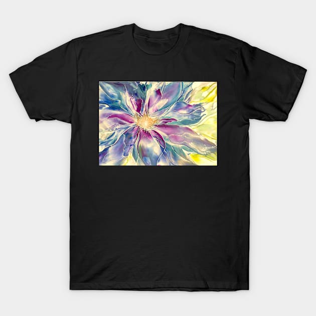 Colorful Clematis Abstract Bloom T-Shirt by JMarieDesigns